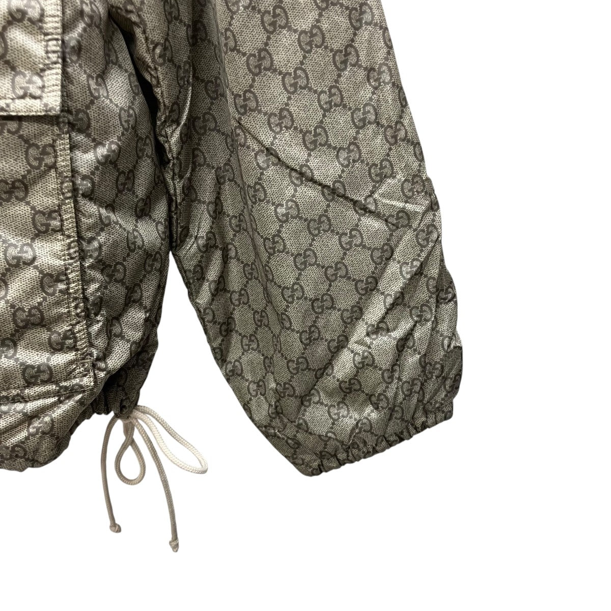 GUCCI フェイクノットプリントGGナイロンジャケット 古着・中古-4枚目のアイテム画像