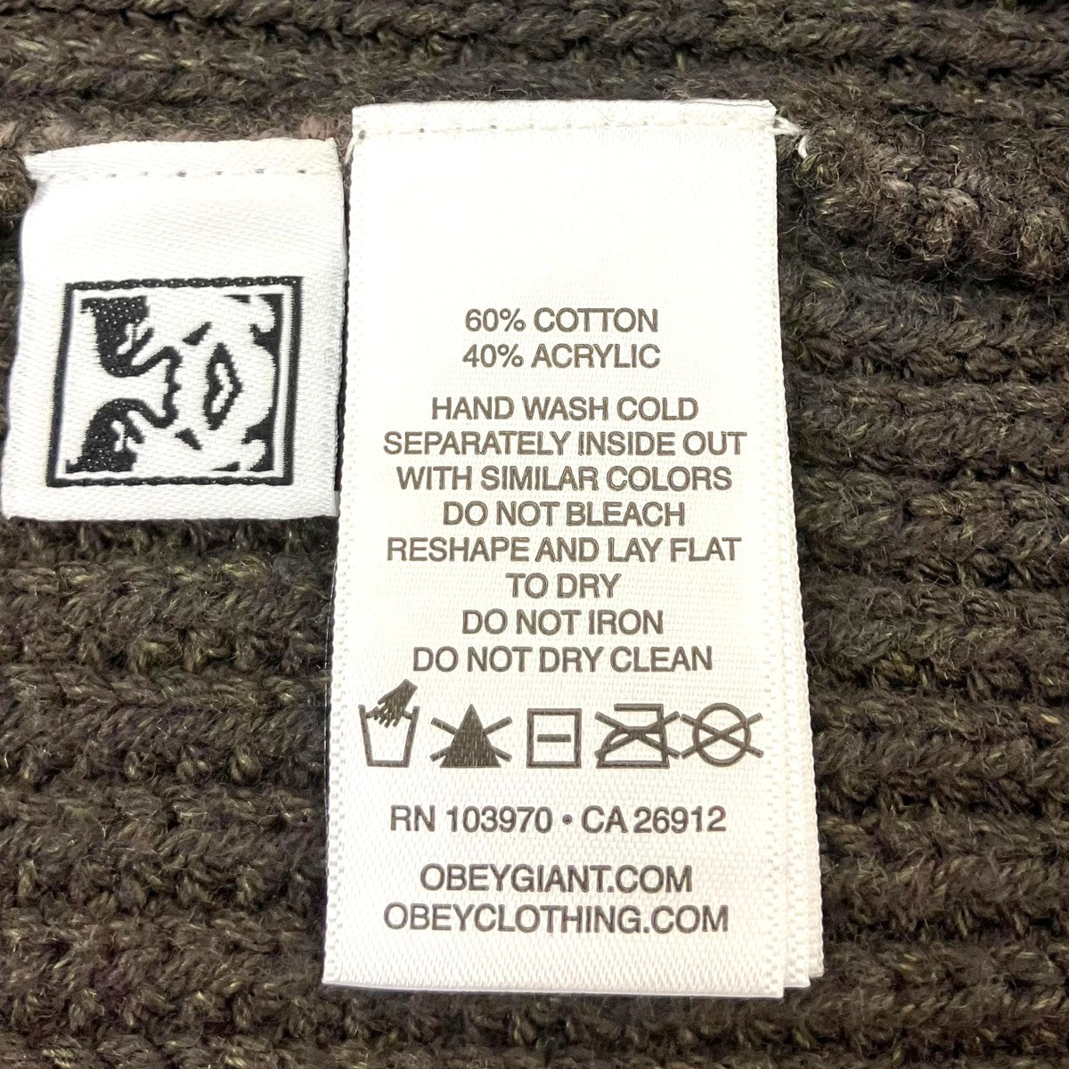 OBEY 「SPRAY EFFECT SWEATER」クルーネックニット 古着・中古-6枚目のアイテム画像