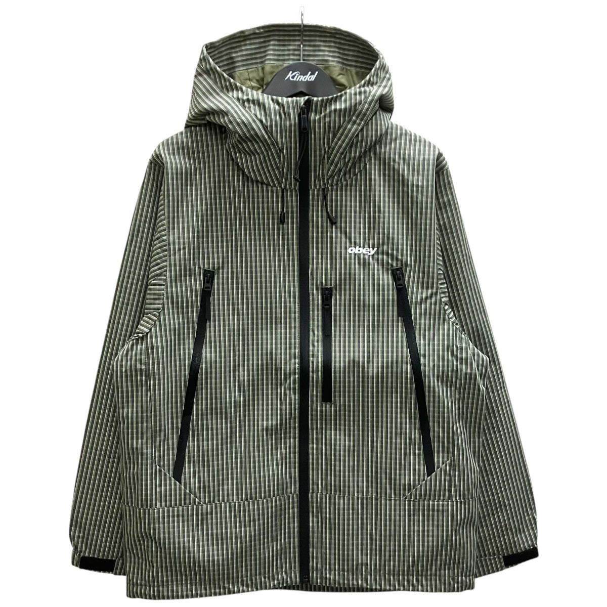OBEY OBSIDIAN JACKETｺｯﾄﾝﾅｲﾛﾝｼﾞｬｹｯﾄ 古着・中古-1枚目のアイテム画像
