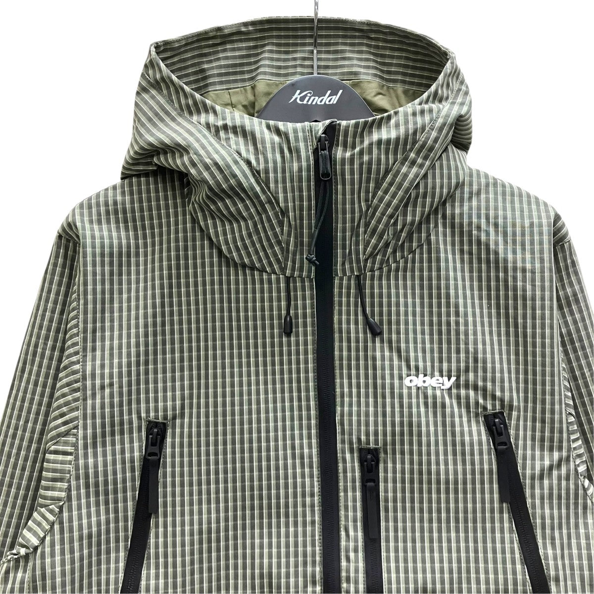 OBEY OBSIDIAN JACKETｺｯﾄﾝﾅｲﾛﾝｼﾞｬｹｯﾄ 古着・中古-3枚目のアイテム画像