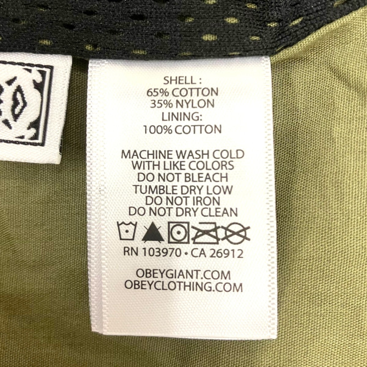 OBEY OBSIDIAN JACKETｺｯﾄﾝﾅｲﾛﾝｼﾞｬｹｯﾄ 古着・中古-6枚目のアイテム画像