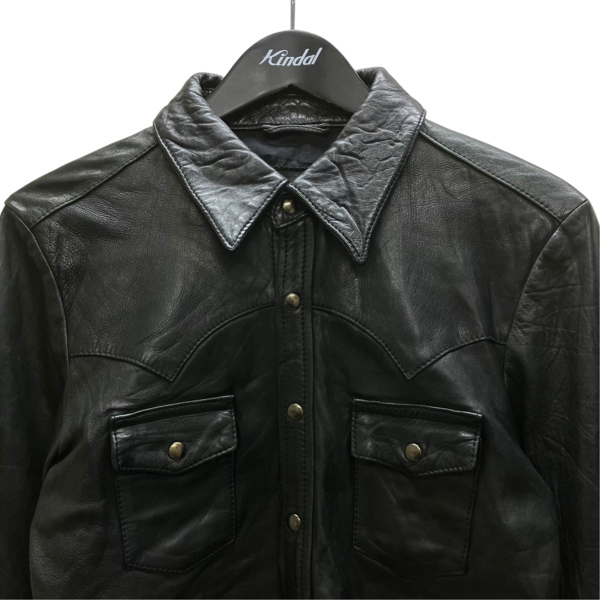 DOLCE ＆ GABBANA レザーウエスタンシャツ 古着・中古-3枚目のアイテム画像