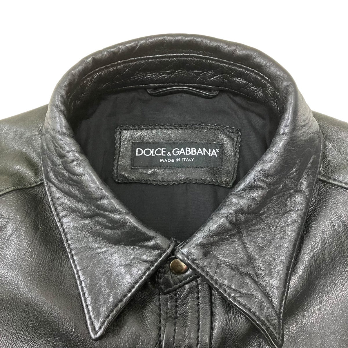 DOLCE ＆ GABBANA レザーウエスタンシャツ 古着・中古-7枚目のアイテム画像