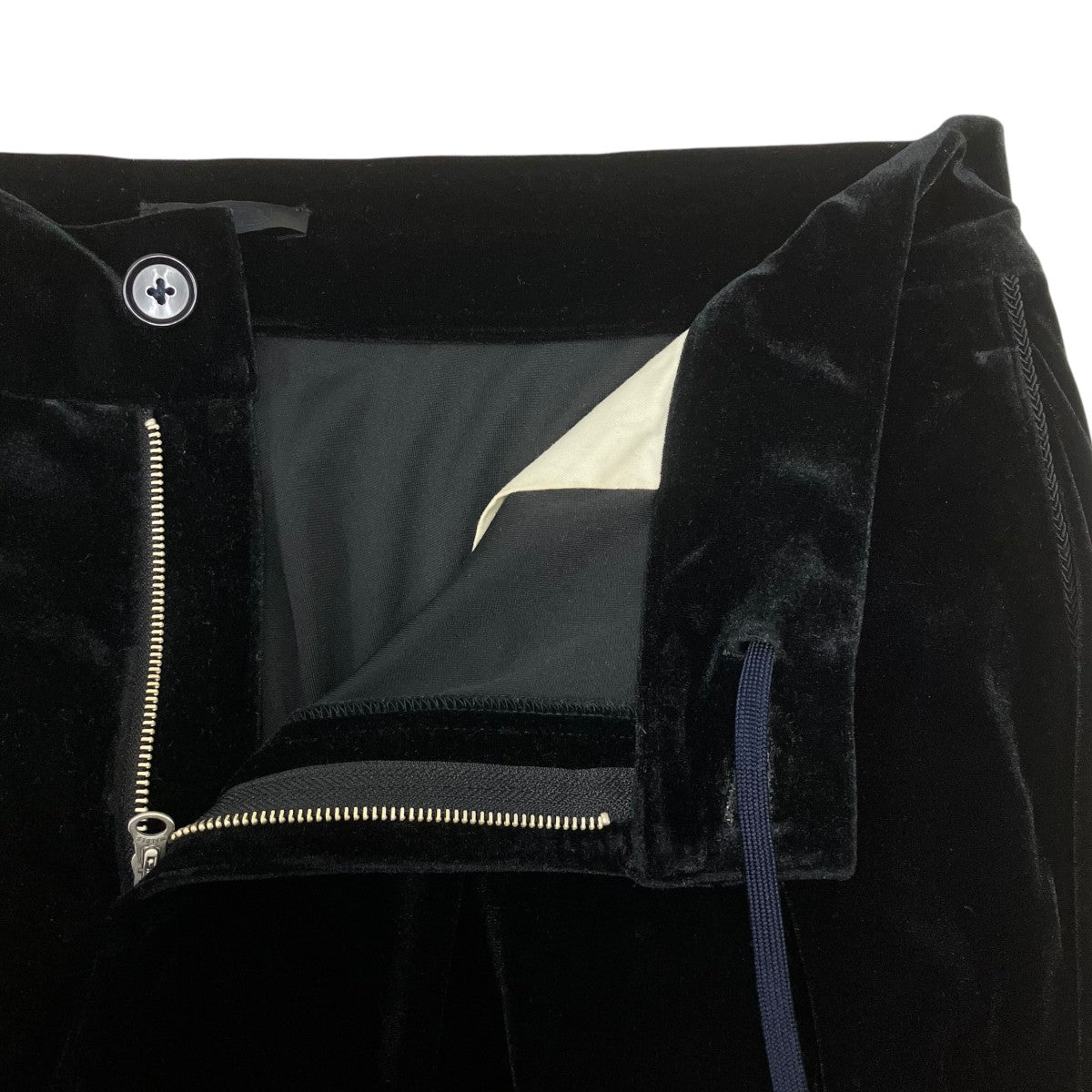 SADE Low-rised Wide Velvet Jersey ベロアパンツ 古着・中古-5枚目のアイテム画像