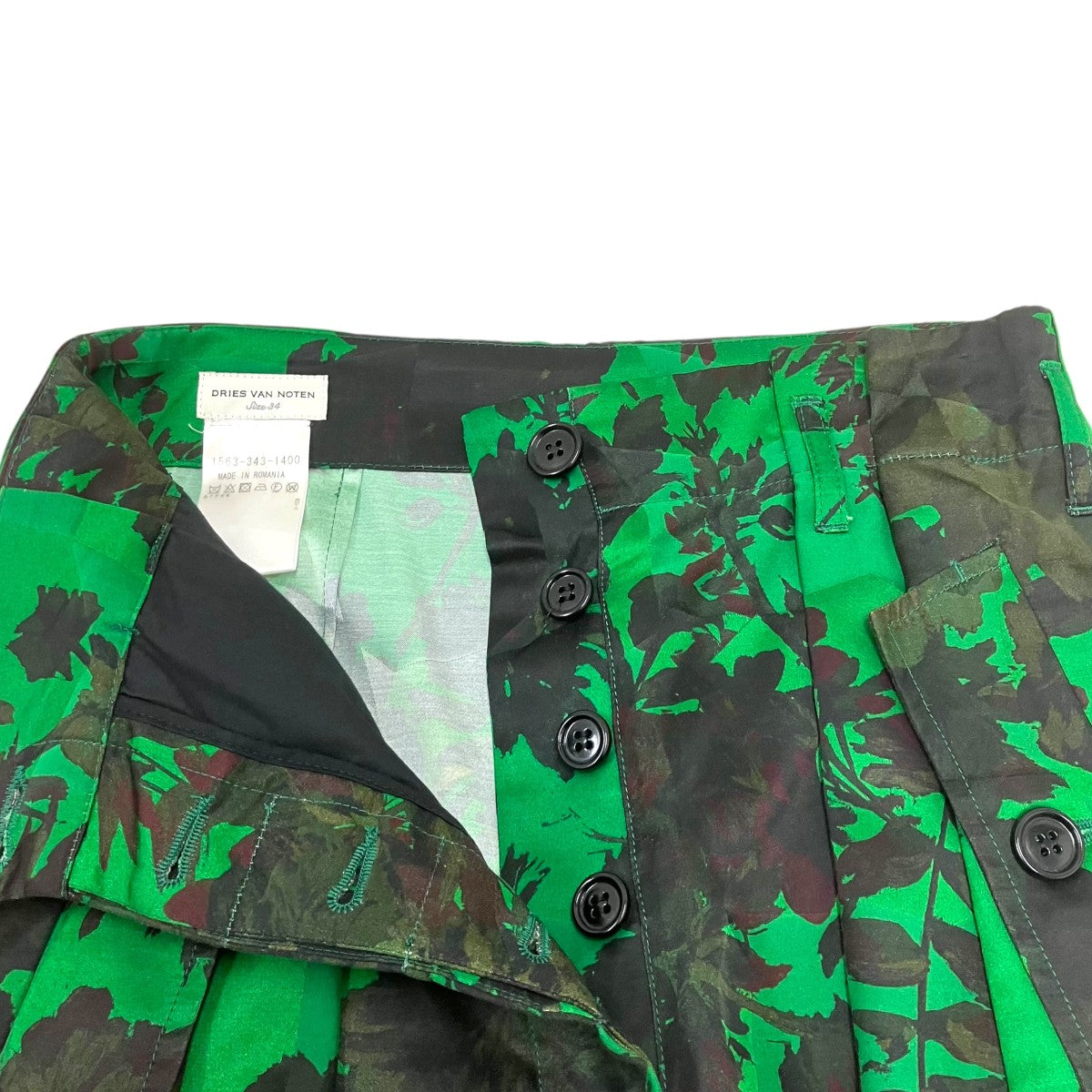 DRIES VAN NOTEN レーヨンコットンスカート1563-343-1400 古着・中古-3枚目のアイテム画像