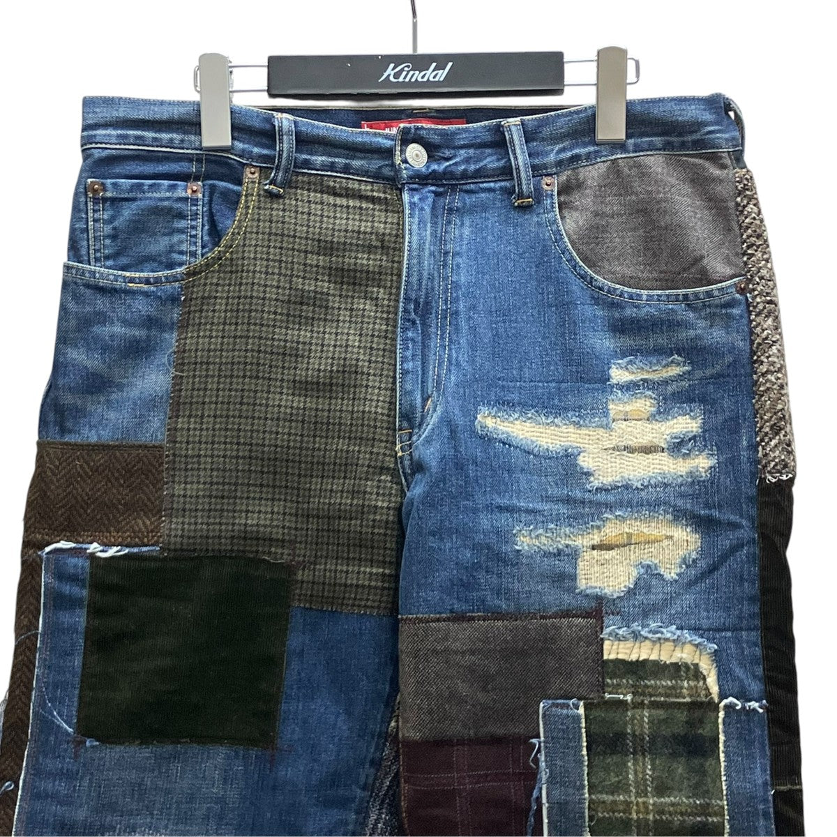 JUNYA WATANABE×LEVI’S パッチワークデニムパンツ 古着・中古-2枚目のアイテム画像