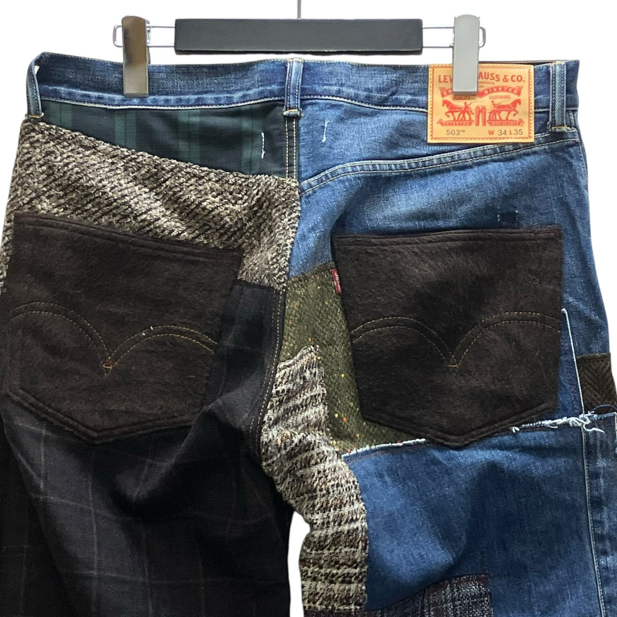 JUNYA WATANABE×LEVI’S パッチワークデニムパンツ 古着・中古-4枚目のアイテム画像