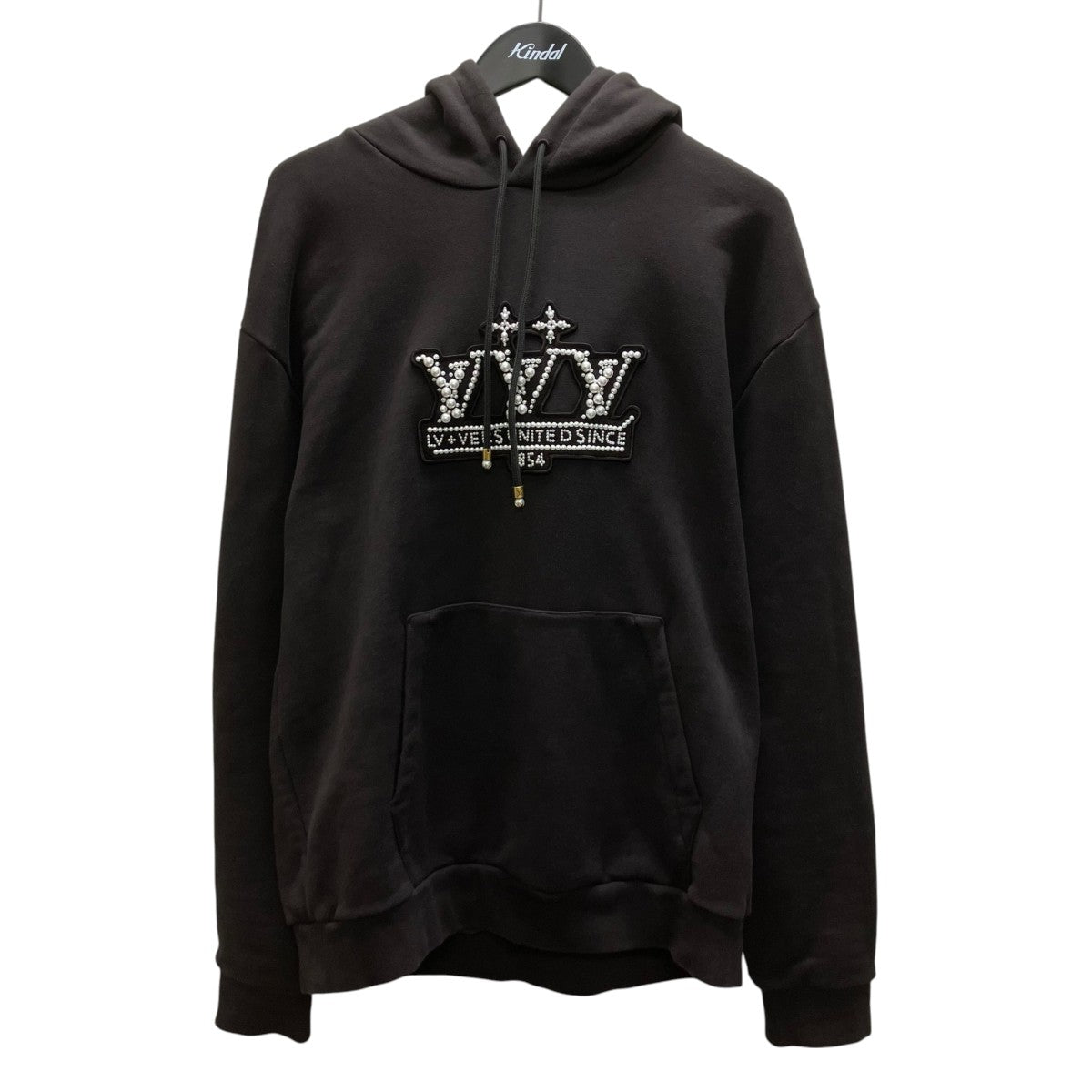 LOUIS VUITTON 25SS パールエンベリッシュドプルオーバーパーカー フードパーカー 古着・中古-1枚目のアイテム画像