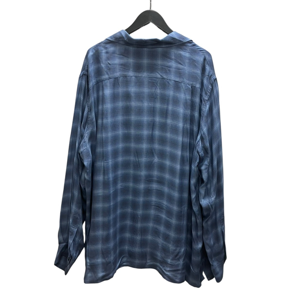 YOKE 26AW Modal Plaid Open Collar Shirt オープンカラーチェックシャツ 古着・中古-4枚目のアイテム画像