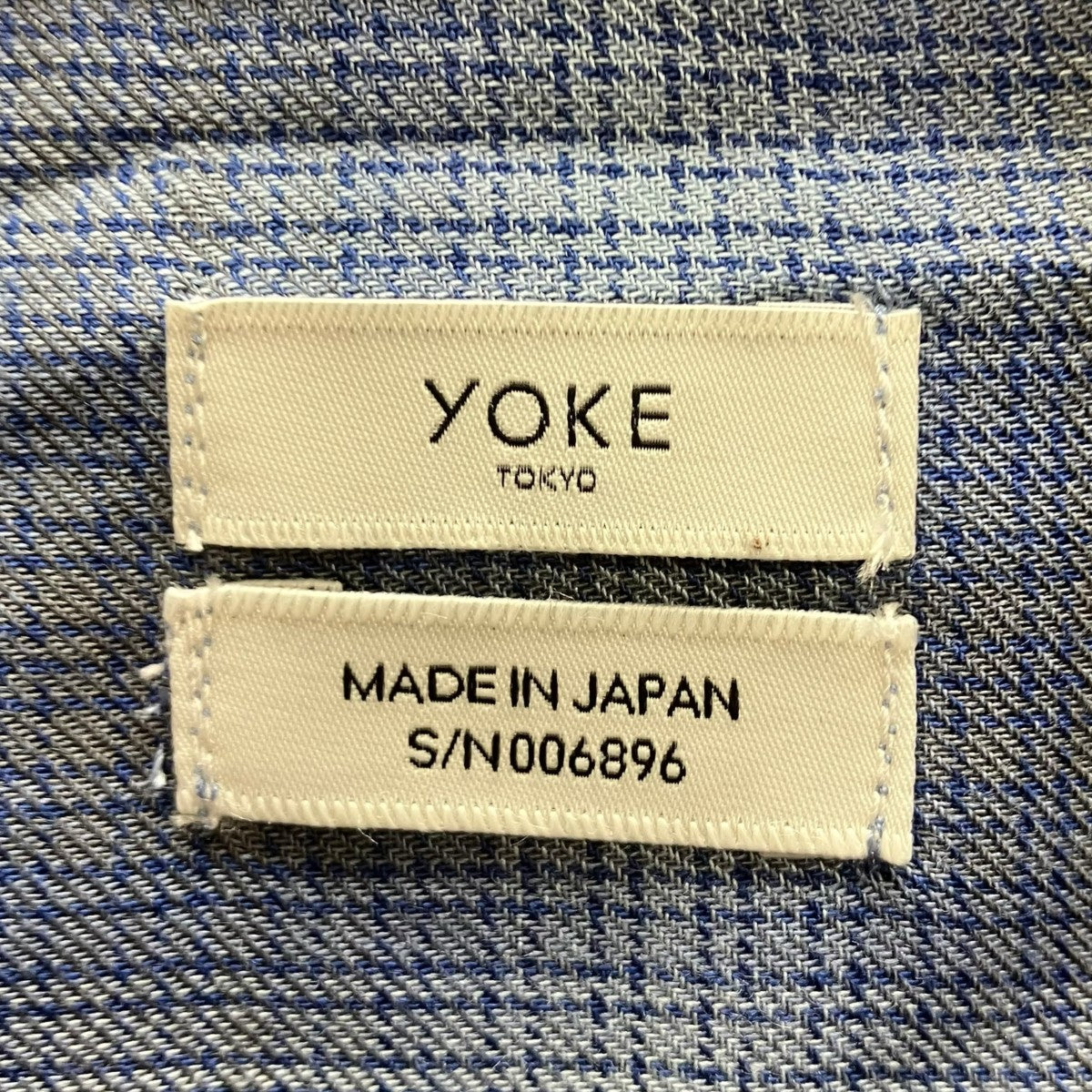 YOKE 26AW Modal Plaid Open Collar Shirt オープンカラーチェックシャツ 古着・中古-5枚目のアイテム画像