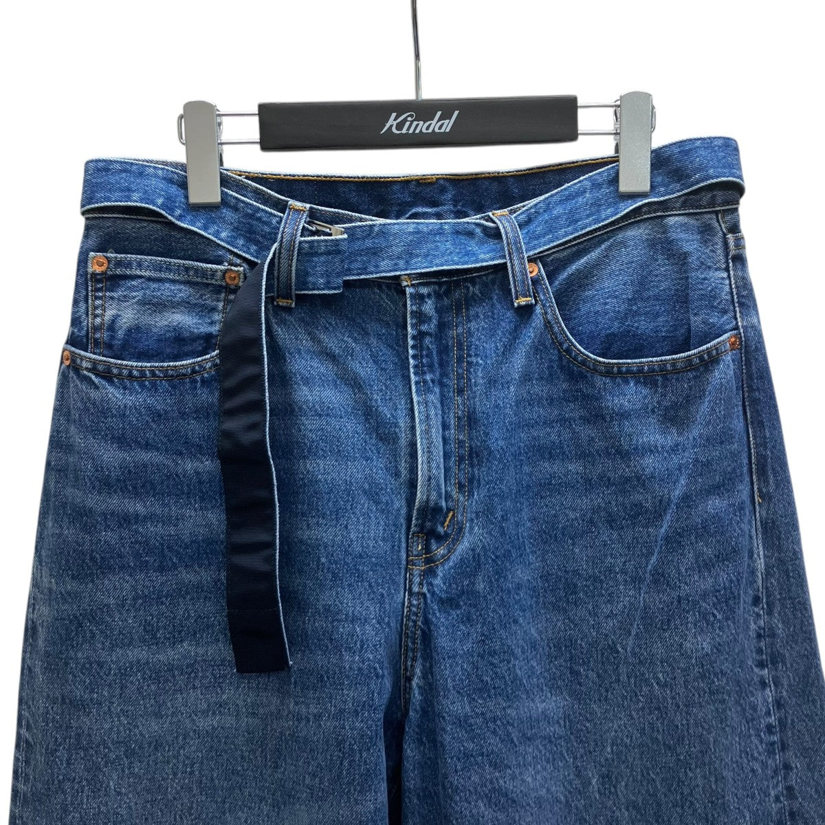 sacai×LEVI’S ベルテッドバギーデニムパンツ 古着・中古-2枚目のアイテム画像