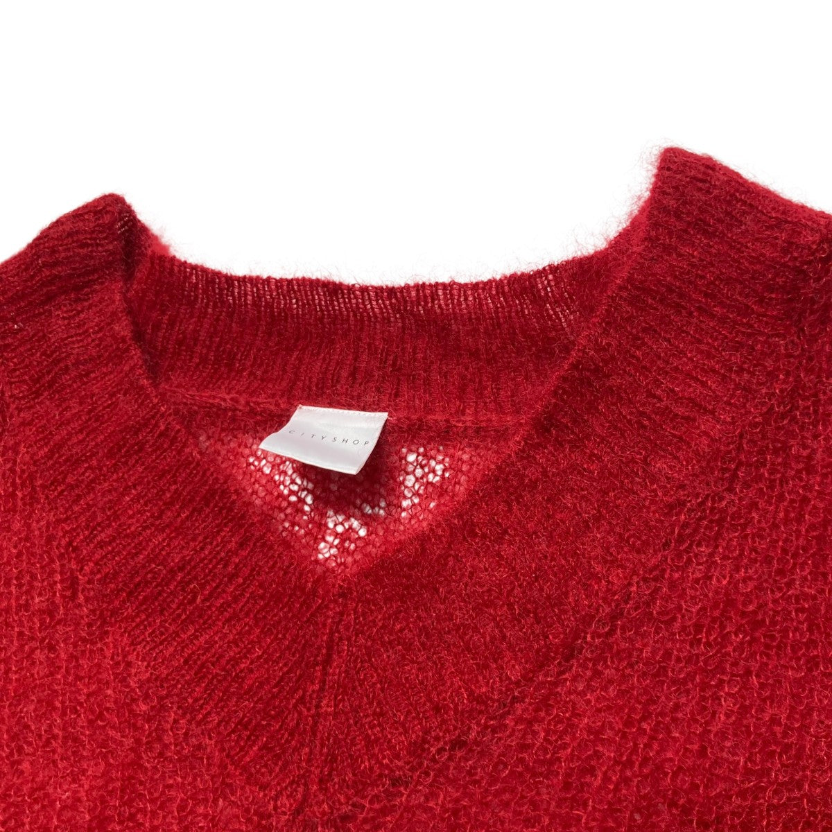 シティショップ CITYSHOP 2021AW DANDE MOHAIR MIXニット レッド サイズ：F CITYSHOP(シティショップ) 2021AW DANDE MOHAIR MIXニット