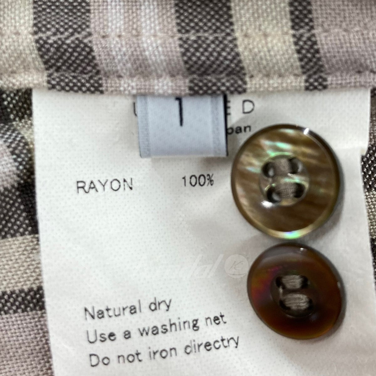 UNUSED(アンユーズド) 「RAYON CHECK SHIRT」 チェック柄