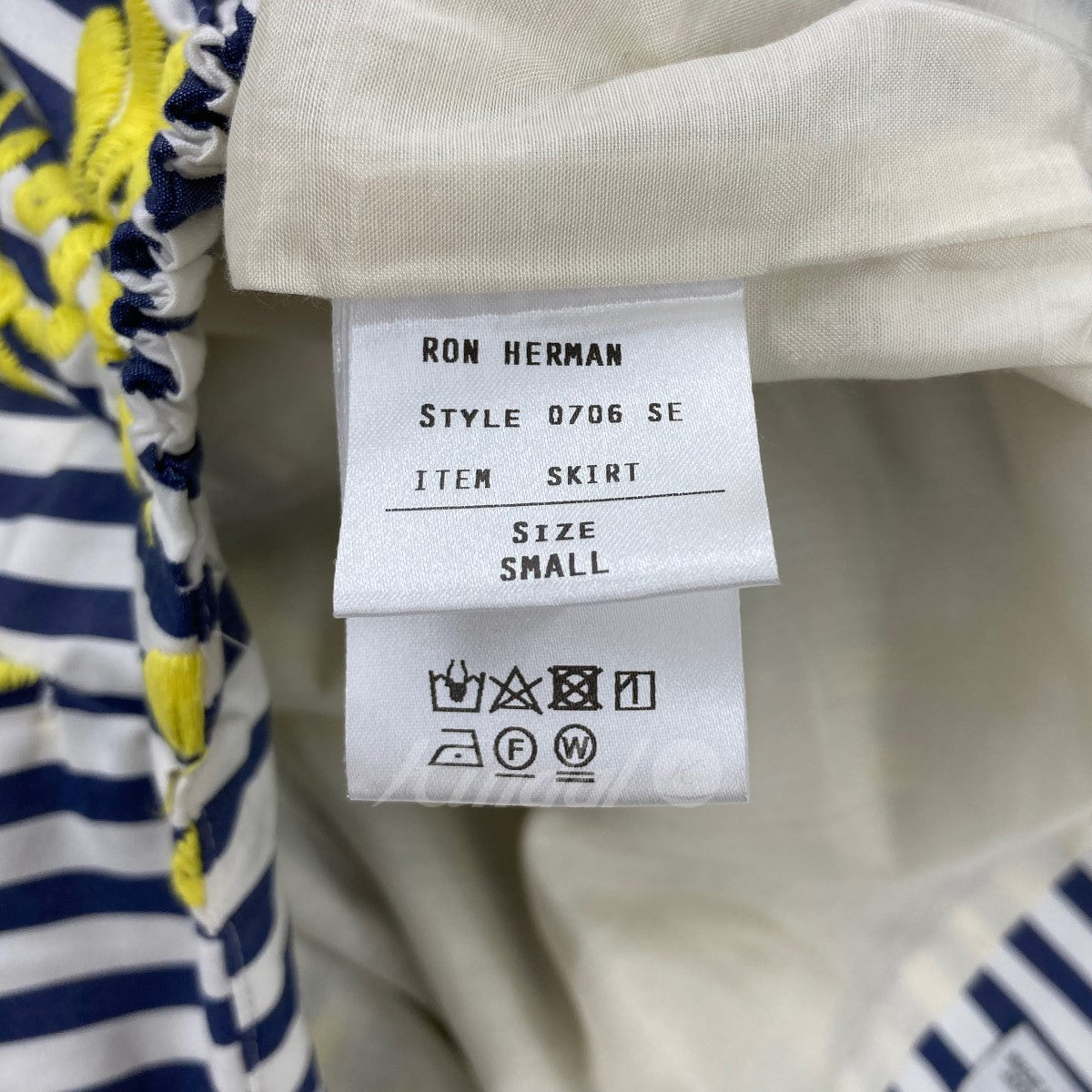 UNION LAUNCH(ユニオンランチ) RonHerman別注 「Embroidery Stripe Skirt」 ストライプスカート
