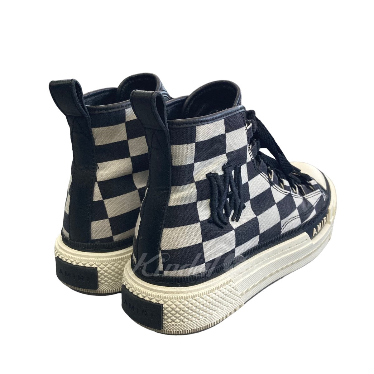 AMIRI(アミリ) 「CHECKERED MA COURT HI」 ハイカットスニーカー ホワイト サイズ 40｜【公式】カインドオルオンライン  ブランド古着・中古通販【kindal】