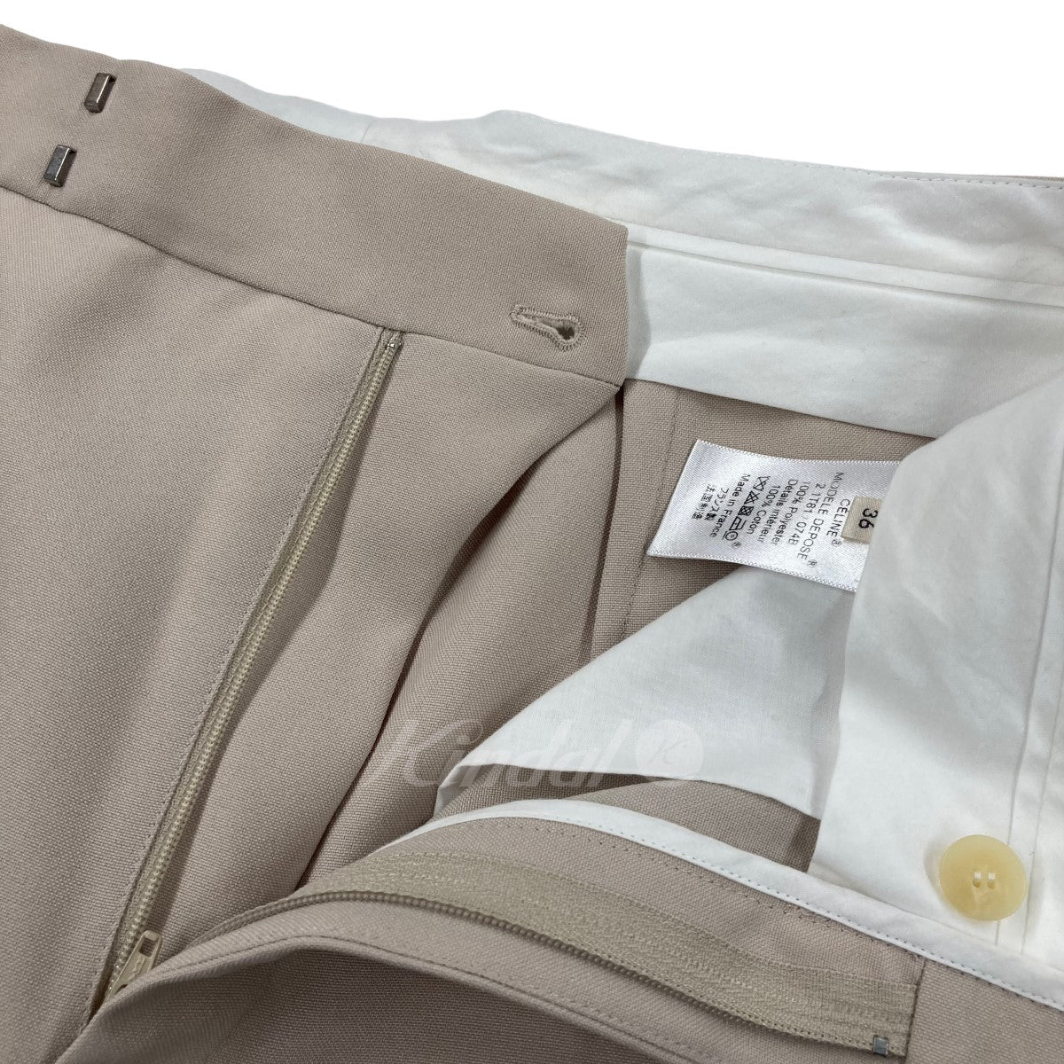 高品質安い未使用 セリーヌ センタープレス カジュアルパンツ 34 グレー フィービー期 パンツ