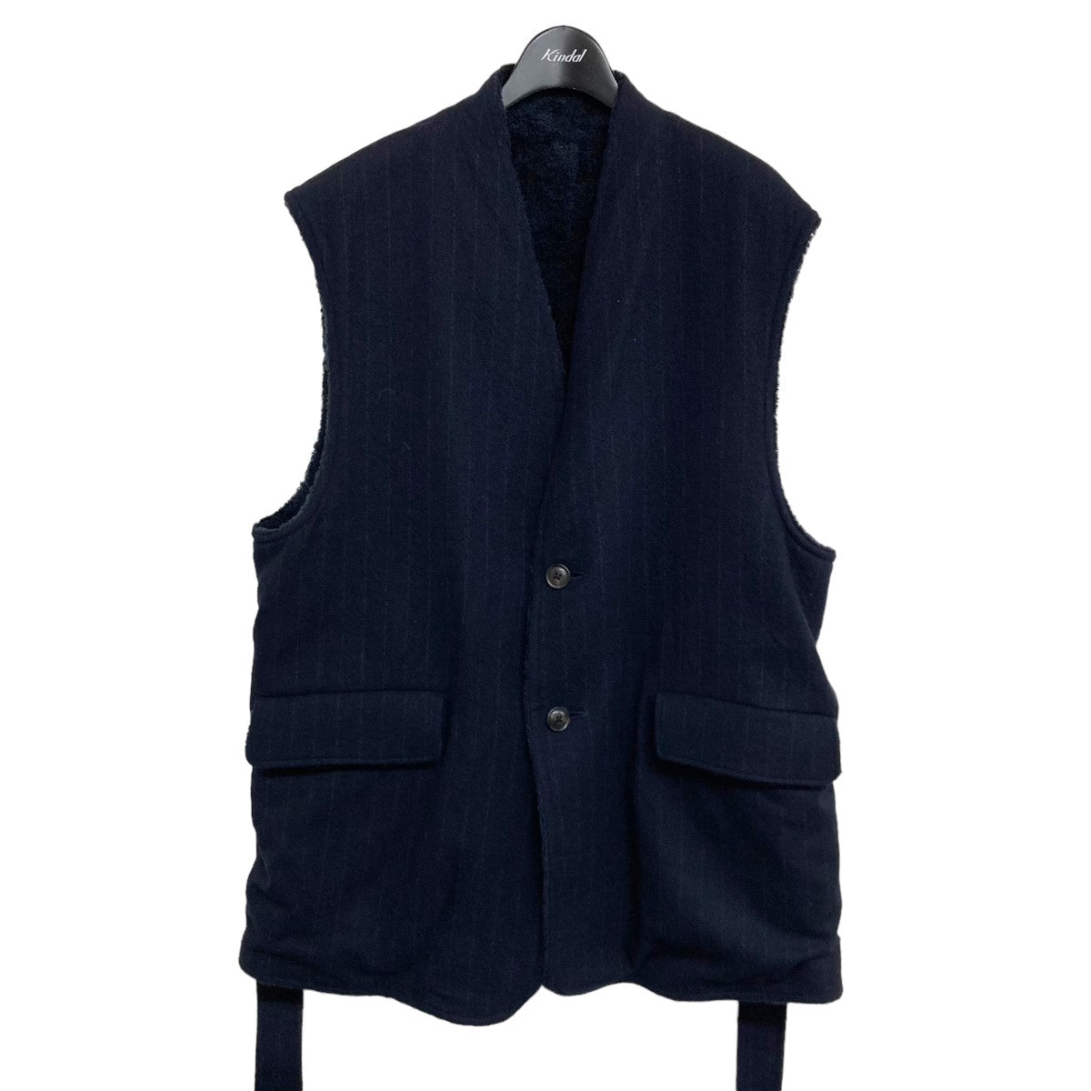 2021AW 「URU WOOL STRIPE BELTED VEST」 ウールストライプベスト