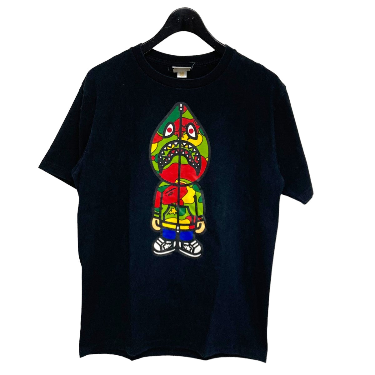 A BATHING APE 'カレッジロゴ'ジップアップ パーカー 黒