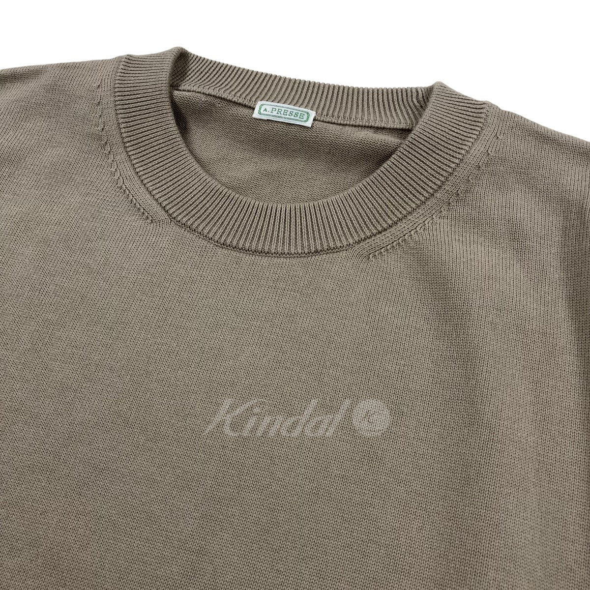 APRESSE L/S Knit T-Shirt クルーネックニット ネイビー - トップス