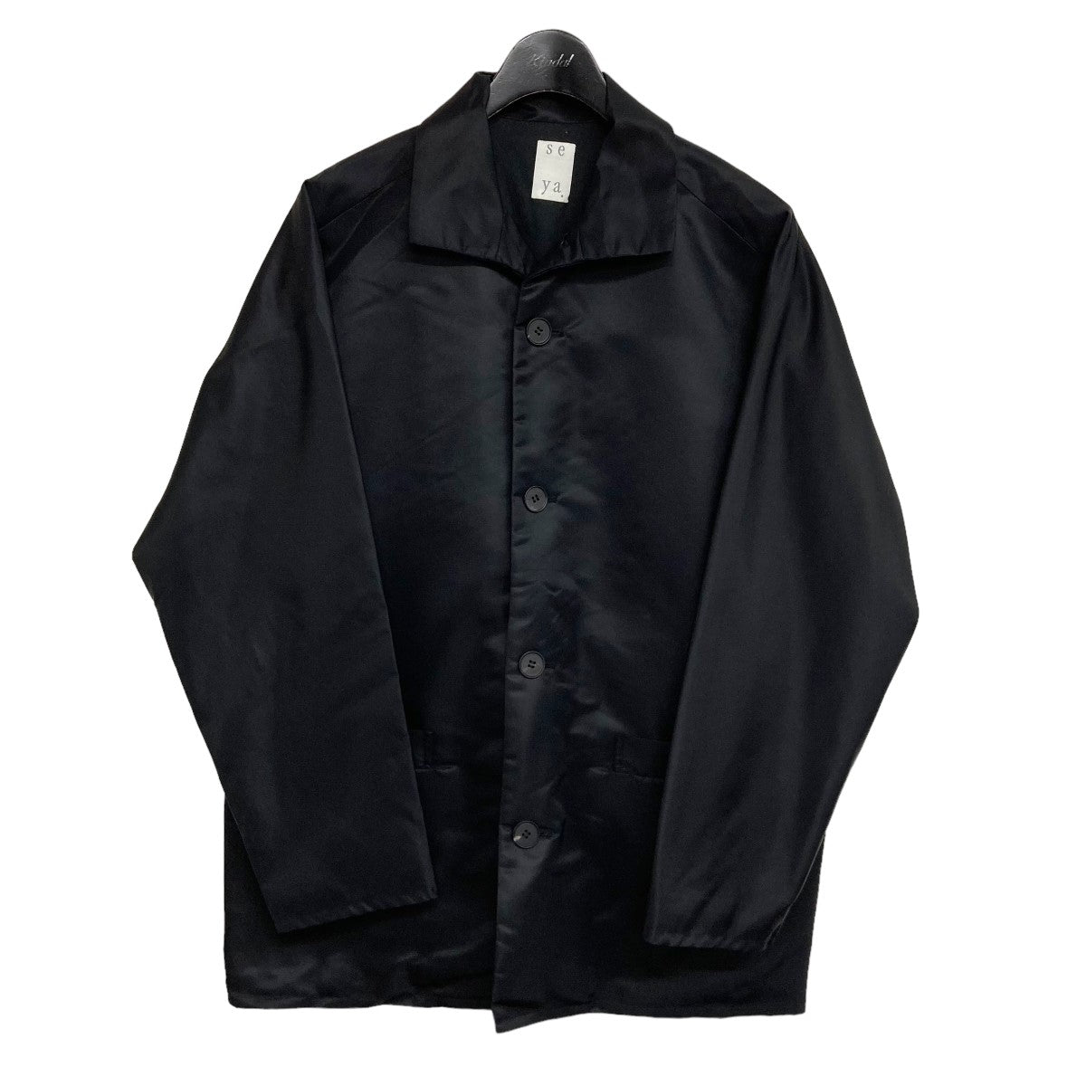 seya．(セヤ) 2022AW 「RAIN BLOUSON NYLON TWILL」 ナイロンジャケット BL06060F14 ブラック サイズ  2｜【公式】カインドオルオンライン ブランド古着・中古通販【kindal】