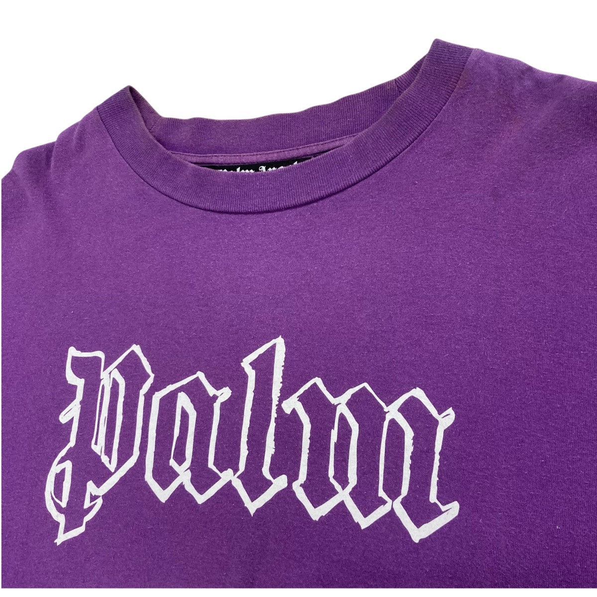 PALM ANGELS パームエンジェルス バックロゴ Tシャツ S ピンク PalmAngelsパームエンジェルス ネック刺繍 Tシャツ 黒ピンク