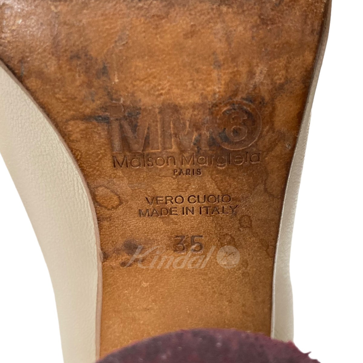 バイマにて購入37.5 MM6 アナトミック ブーツ スクエアトゥ ショート メゾンマルジェラ
