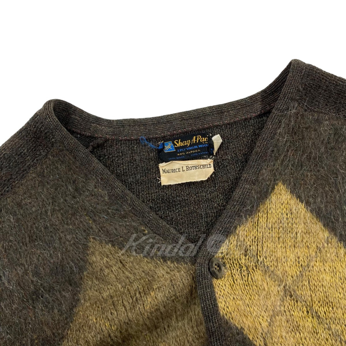 60S 「Shag A Pac」 アーガイル柄ニットカーディガン