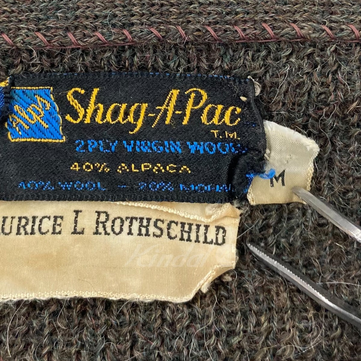 60S 「Shag A Pac」 アーガイル柄ニットカーディガン