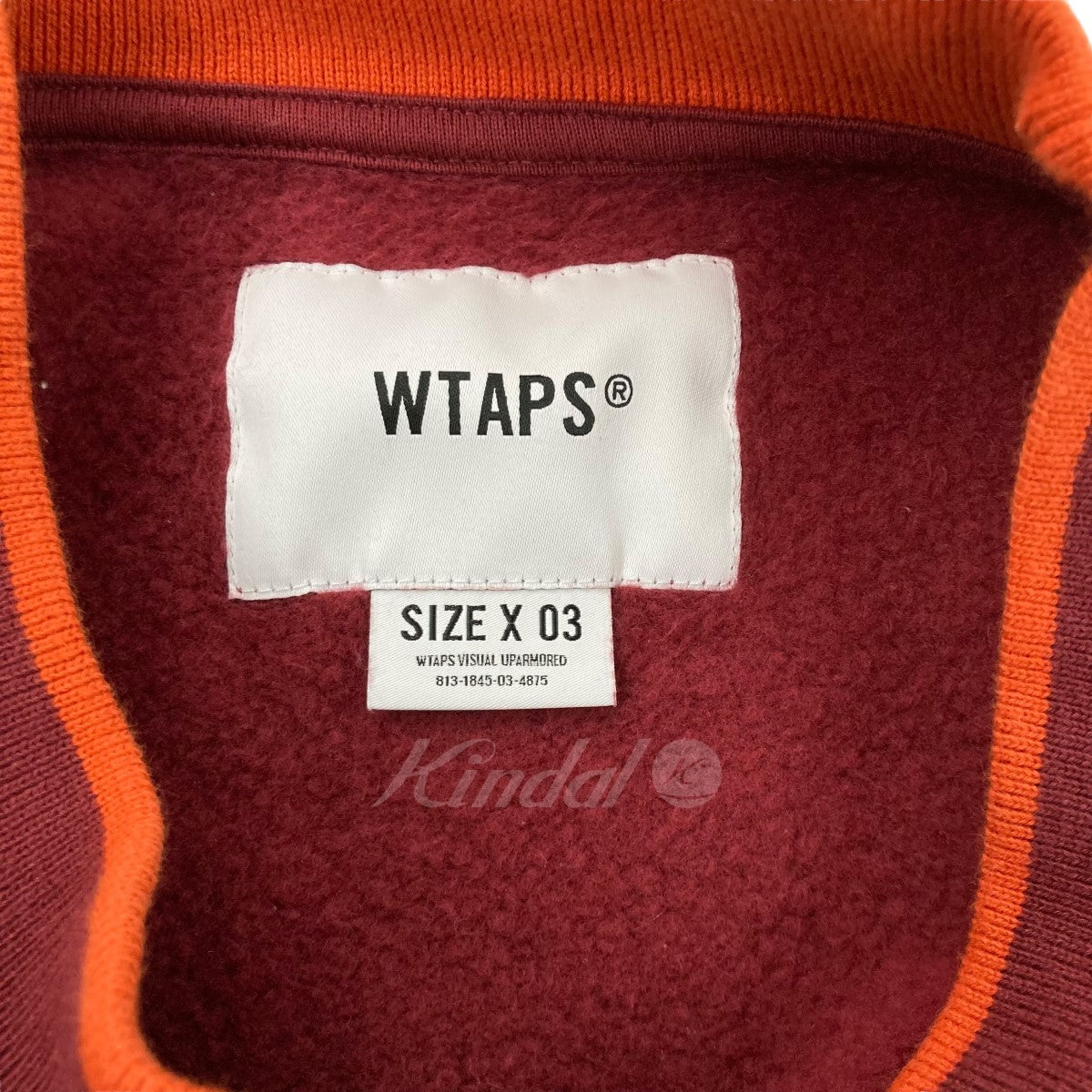 WTAPS(ダブルタップス) 2023AW 「WIDE NECK 01 SWEATER COTTON」 スウェット 232ATDT CSM 28  エンジ サイズ 13｜【公式】カインドオルオンライン ブランド古着・中古通販【kindal】