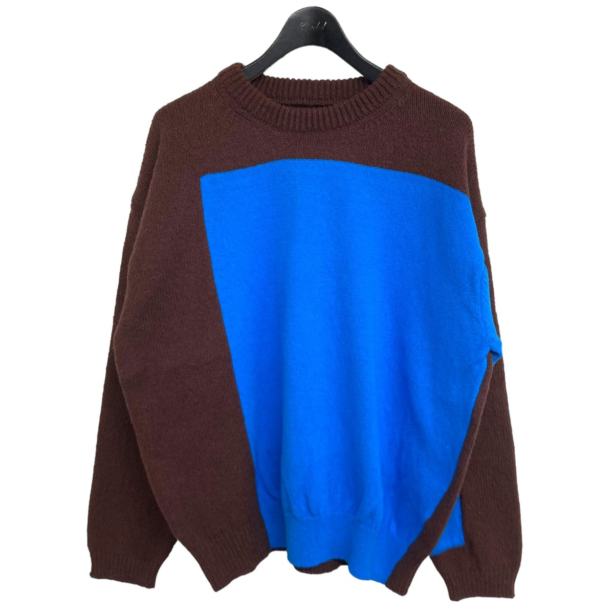 YOKE(ヨーク) 2024SS 「Intarsia Crewneck Sweater」 バイカラークルー 
