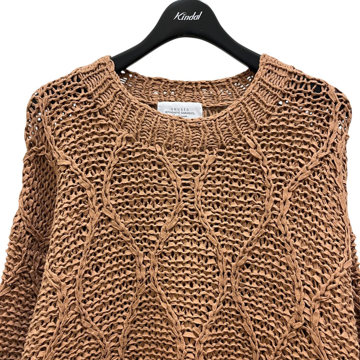 UNUSED(アンユーズド) 23SSGourd pattern hand-knitted crewneck