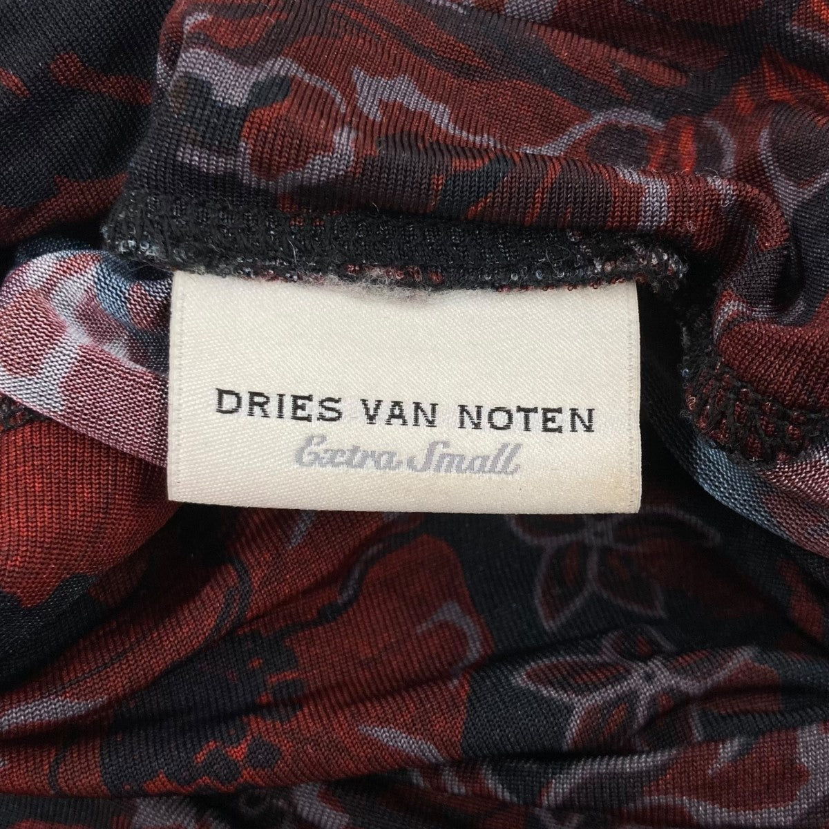 DRIES VAN NOTEN(ドリスヴァンノッテン) 花柄タートルネックカットソー セカンドスキン