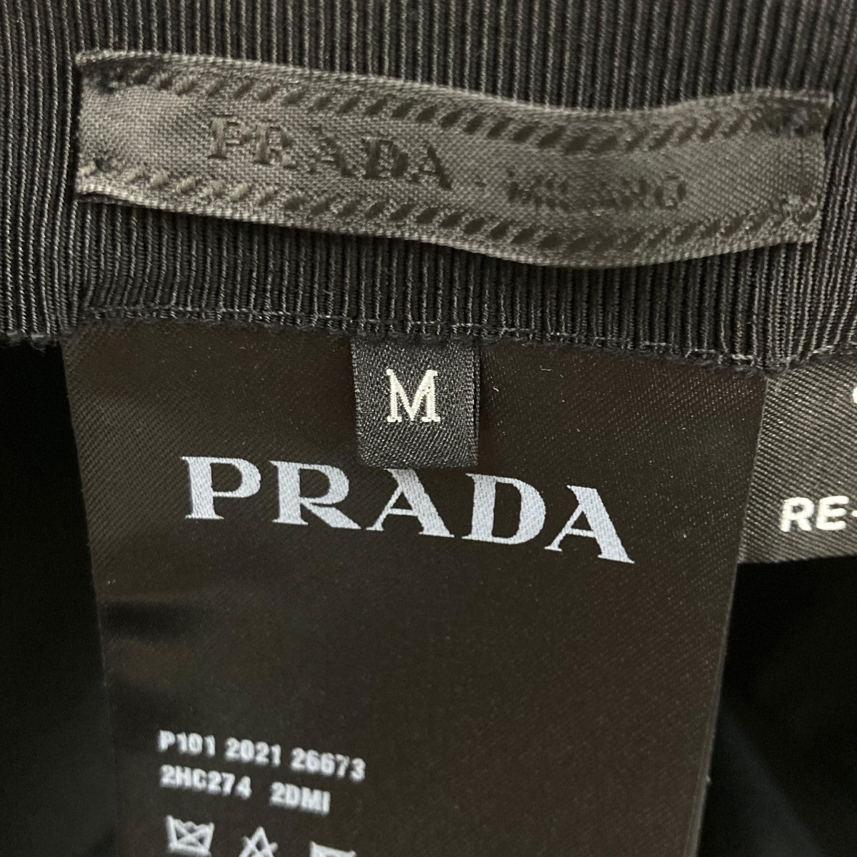 PRADA(プラダ) Re-Nylonベースボールキャップキャップ2HC274 2HC274 ブラック サイズ 16｜【公式】カインドオルオンライン  ブランド古着・中古通販【kindal】