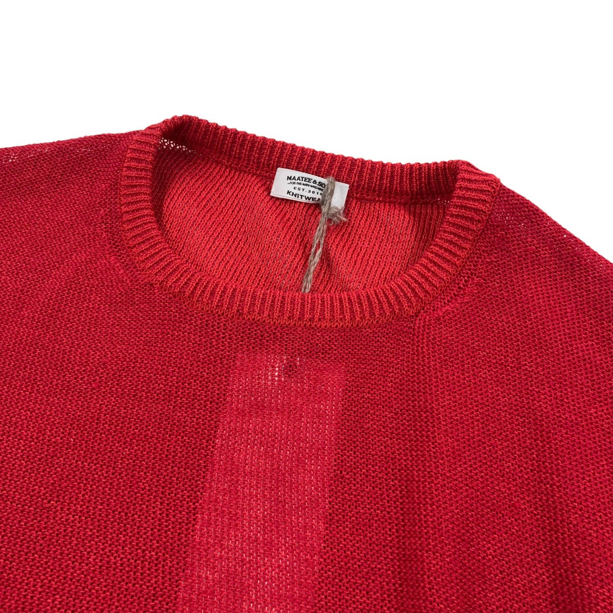 MAATEE＆SONS(マーティーアンドサンズ) 24SS強撚Linenひょっとこ C N SweaterクルーネックリブニットMT4103 0102  MT4103 0102 レッド サイズ 18｜【公式】カインドオルオンライン ブランド古着・中古通販【kindal】