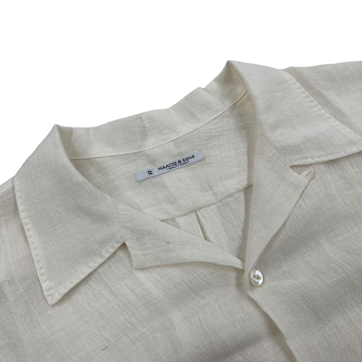 24SSOPEN COLLAR SHIRTS ドS LINENリネンオープンカラーシャツMT4103 0614