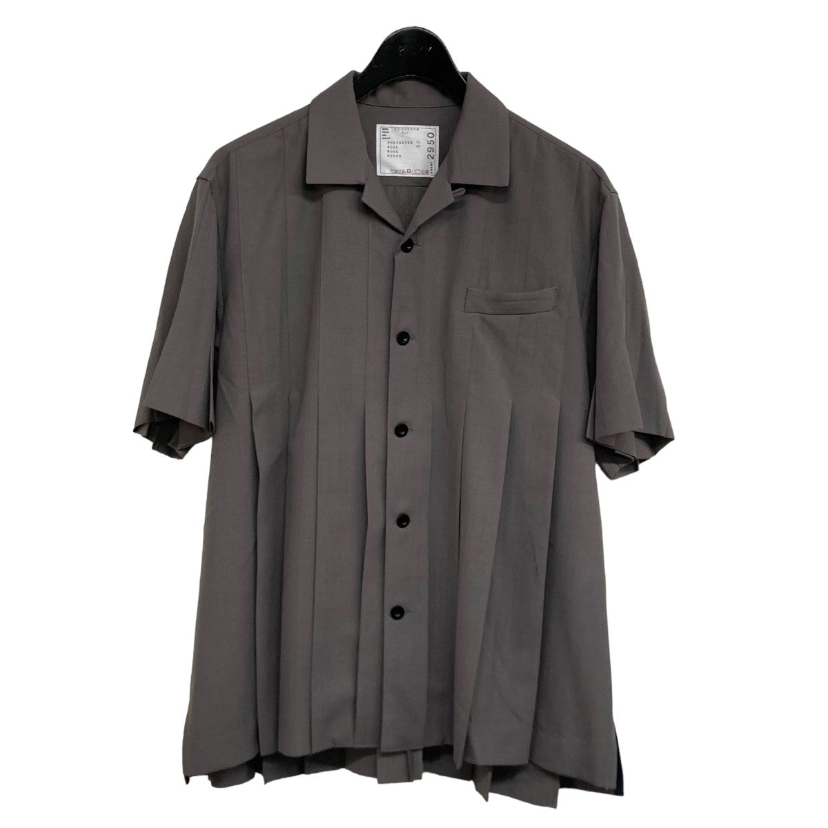 sacai(サカイ) 23SSSuiting Shirtオープンカラー半袖シャツ23 02950M 23 02950M グレー サイズ  S｜【公式】カインドオルオンライン ブランド古着・中古通販【kindal】