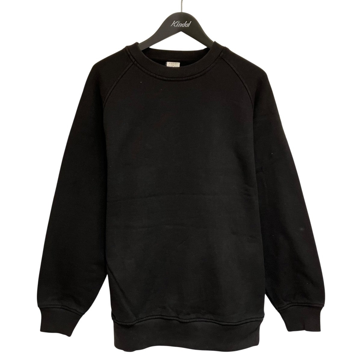 COMOLI 24AW コットン裏毛クルーネック　黒　サイズ2 COMOLI(コモリ) 24SSコットン裏毛 クルーネック FADE BLACKZ01