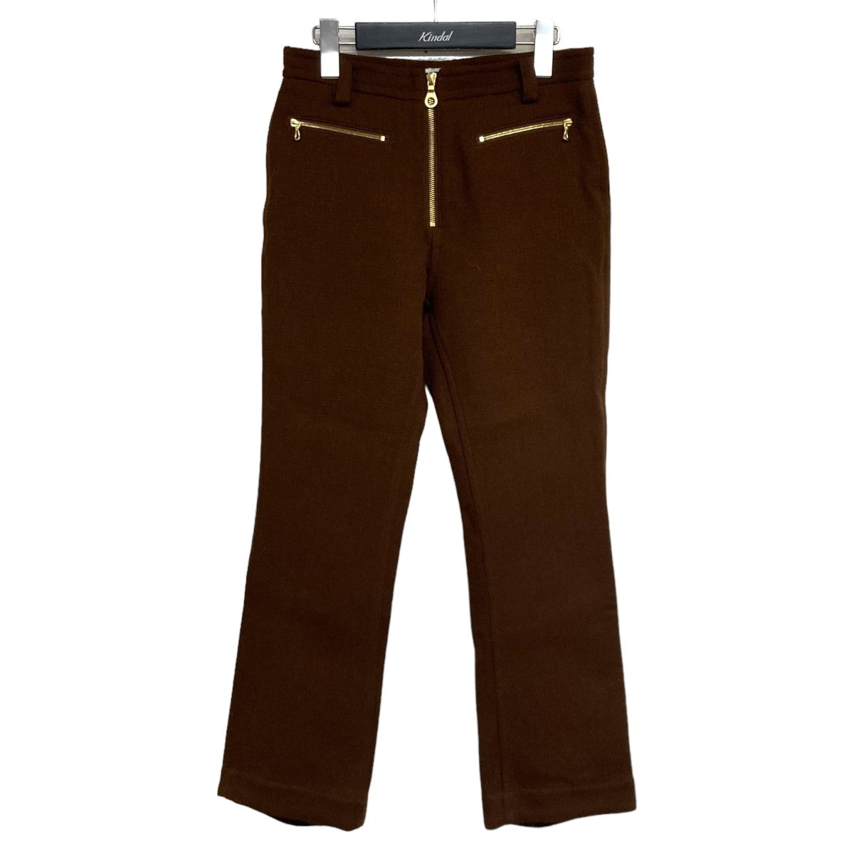 DOUBLE FACED ZIP FLARED PANTジップフレアパンツFU Ssp PT001