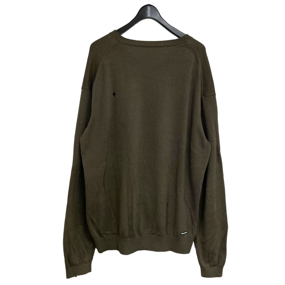 24SSDAMAGED V NECK KNITダメージVネックニットUE 240045
