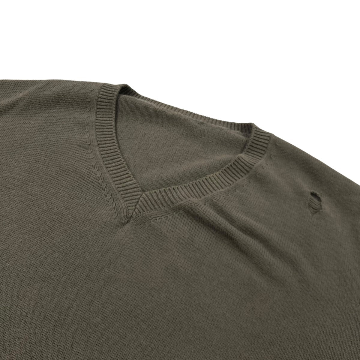 24SSDAMAGED V NECK KNITダメージVネックニットUE 240045