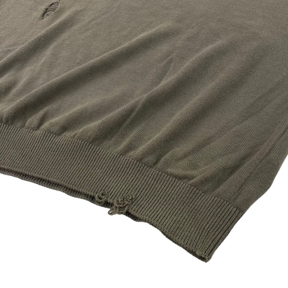 24SSDAMAGED V NECK KNITダメージVネックニットUE 240045