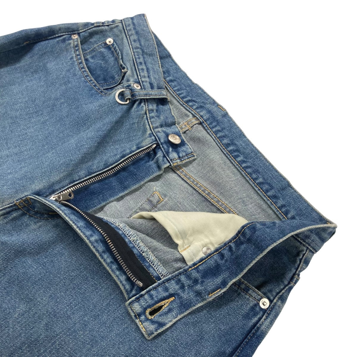 24SSWASHED LINEN DENIM STANDARD PANTSデニムパンツSOPH 240001