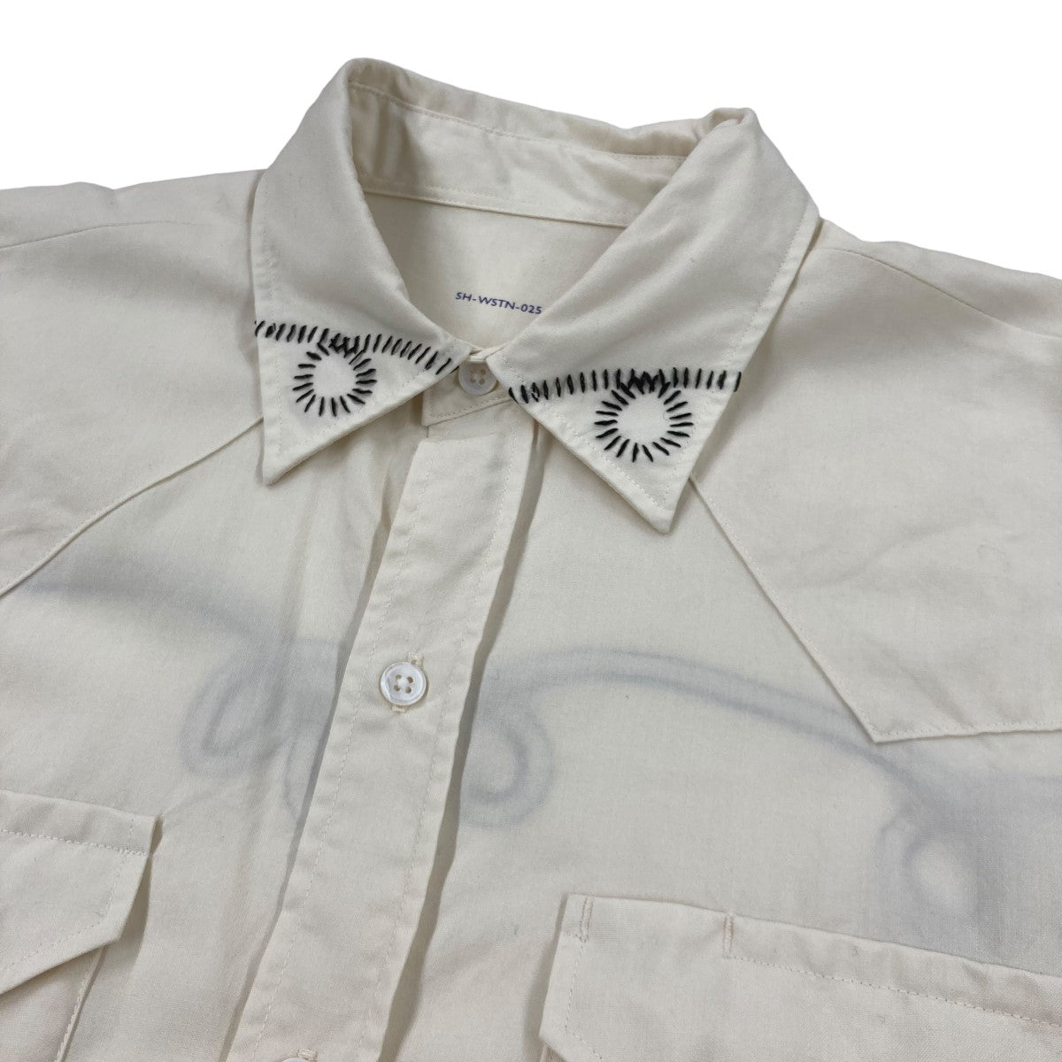 WAGAMAMA別注 SILK WOOL WESTERN SHIRTステッチシャツSH WSTN 025
