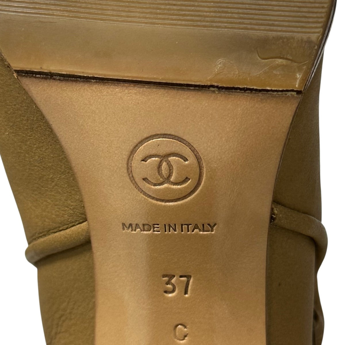 CHANEL ムートンブーツ　サイズ37 CHANEL シャネル ロゴ ショートブーツ 防寒 靴 ブーツ ムートン