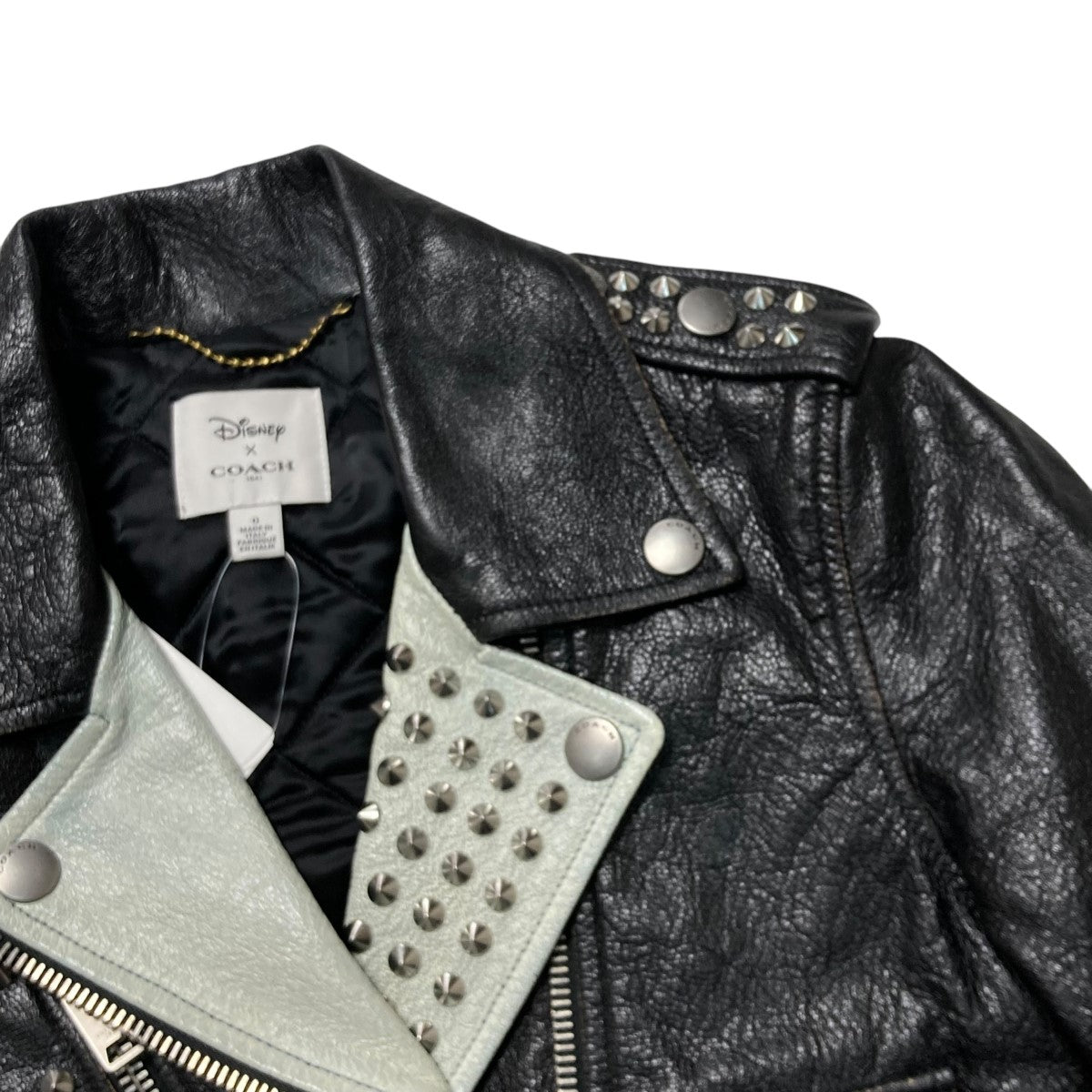 [値下げしました] COACH ブラック レザーダブルライダースジャケット COACH 本革 ブラック ダブルライダースジャケット