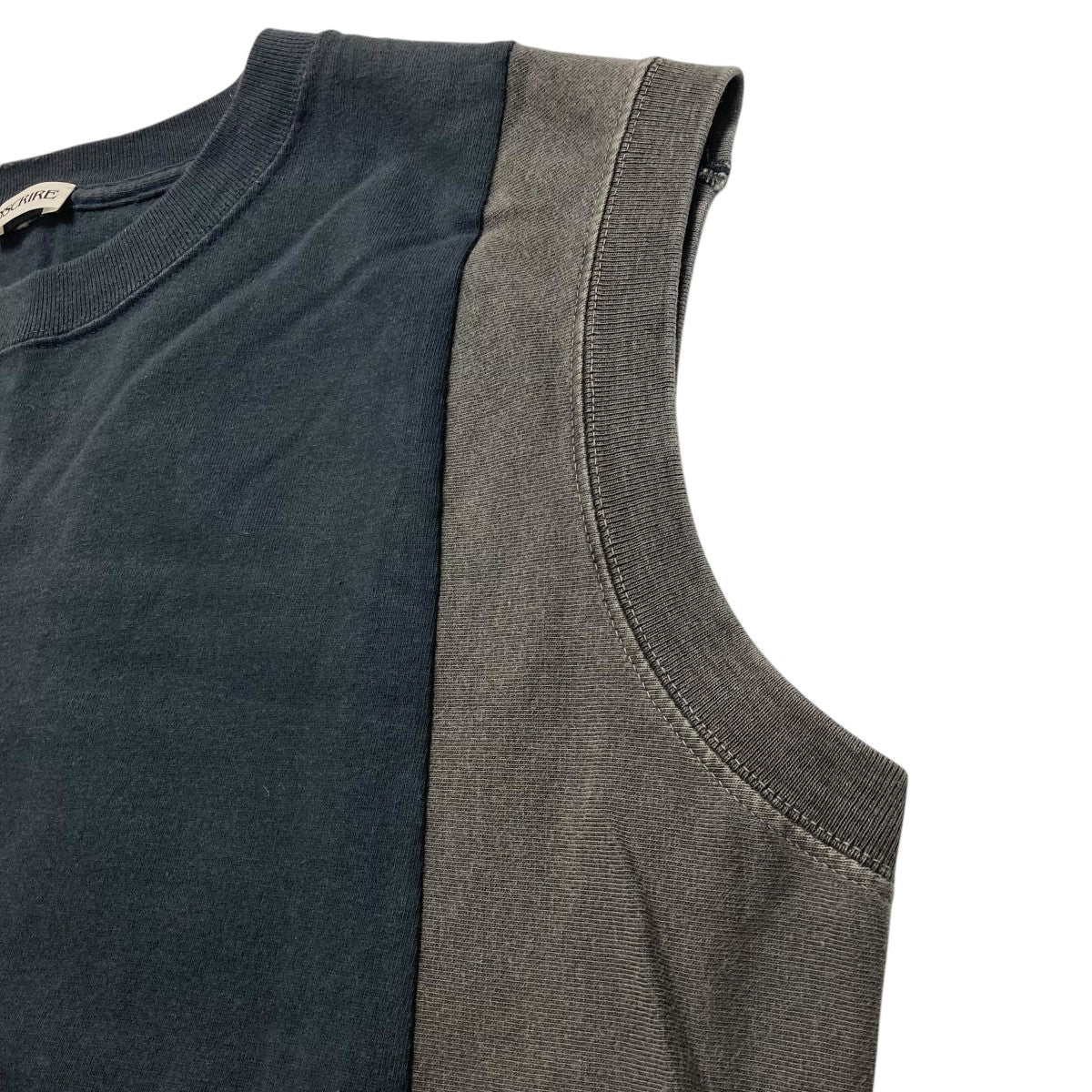 24SSBleach Patcwork DressサイドホールノースリーブワンピースI24SS CUT9