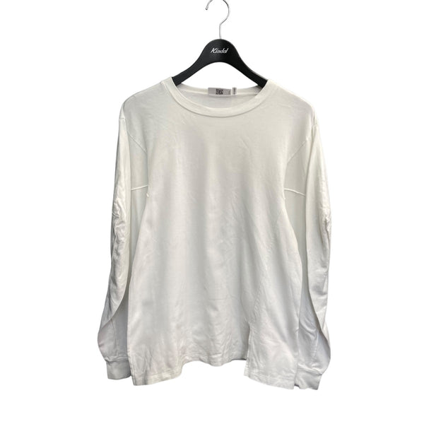 ナゴスタンス　nagonstans 長袖カットソー　ステッチ ホワイト nagonstans(ナゴンスタンス)｜partly long-sleeves t-shirt/Salt の