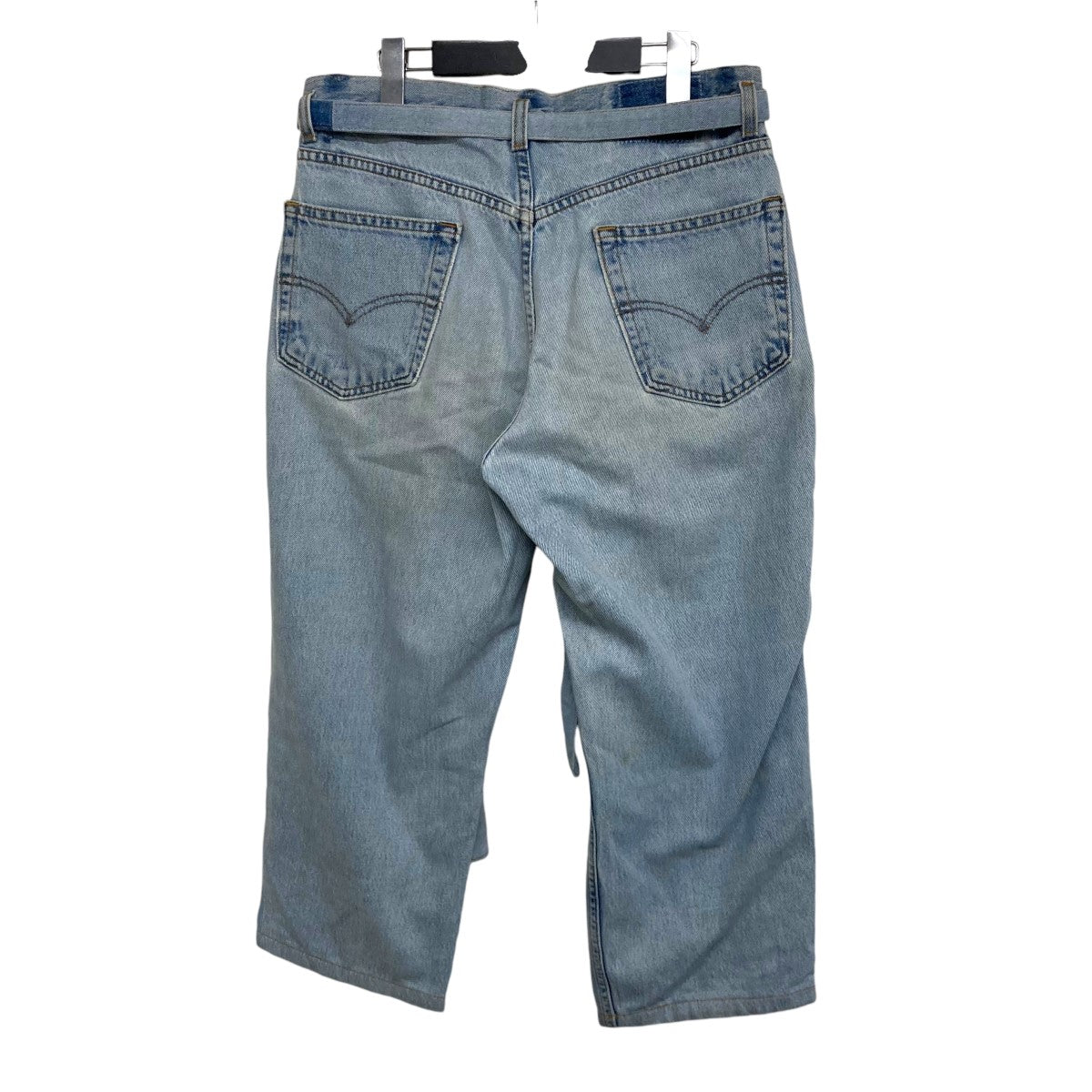 パンツ seeall RECONSTRUCTED BELTED  DENIM SEEALL - 【残り一点】Reconstructed Belted Baggy Denim_2(M