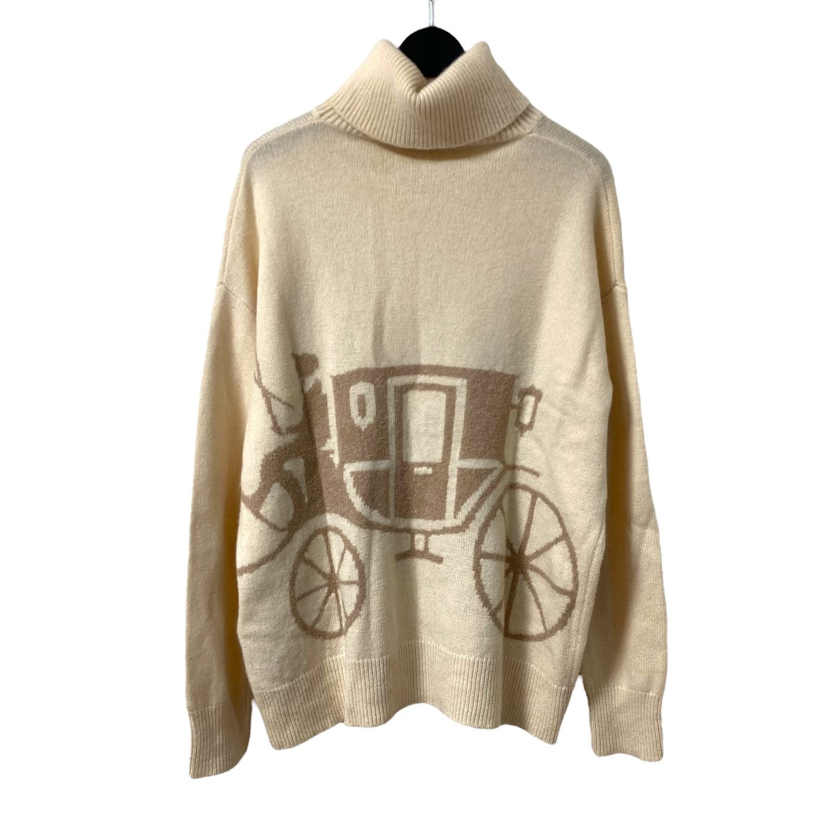 【値下げ】COACH Horse And Carriage Sweater タートルネックニット 6927 アイボリー サイズ：S (EC) COACH(コーチ) Horse And Carriage Sweaterタートルネックニット