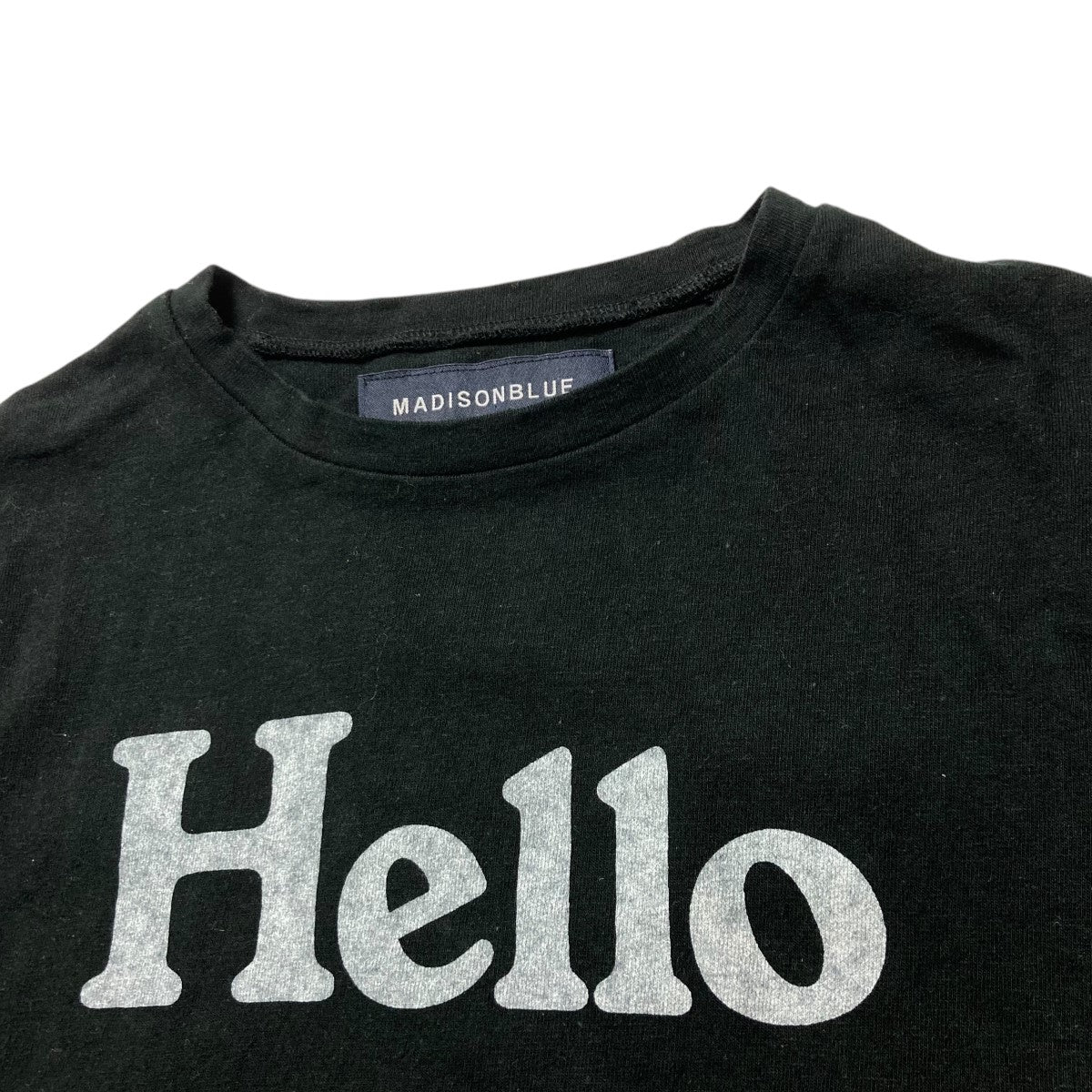 MADISON BLUE(マディソンブルー) HELLO CREW NECK TEEフロント MADISON BLUE(マディソンブルー) HELLO CREW NECK TEEフロント